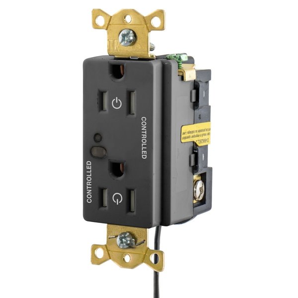 Hubbell Wiring Device-Kellems Automatic Receptacle Control HBL5262LC2BK HBL5262LC2BK